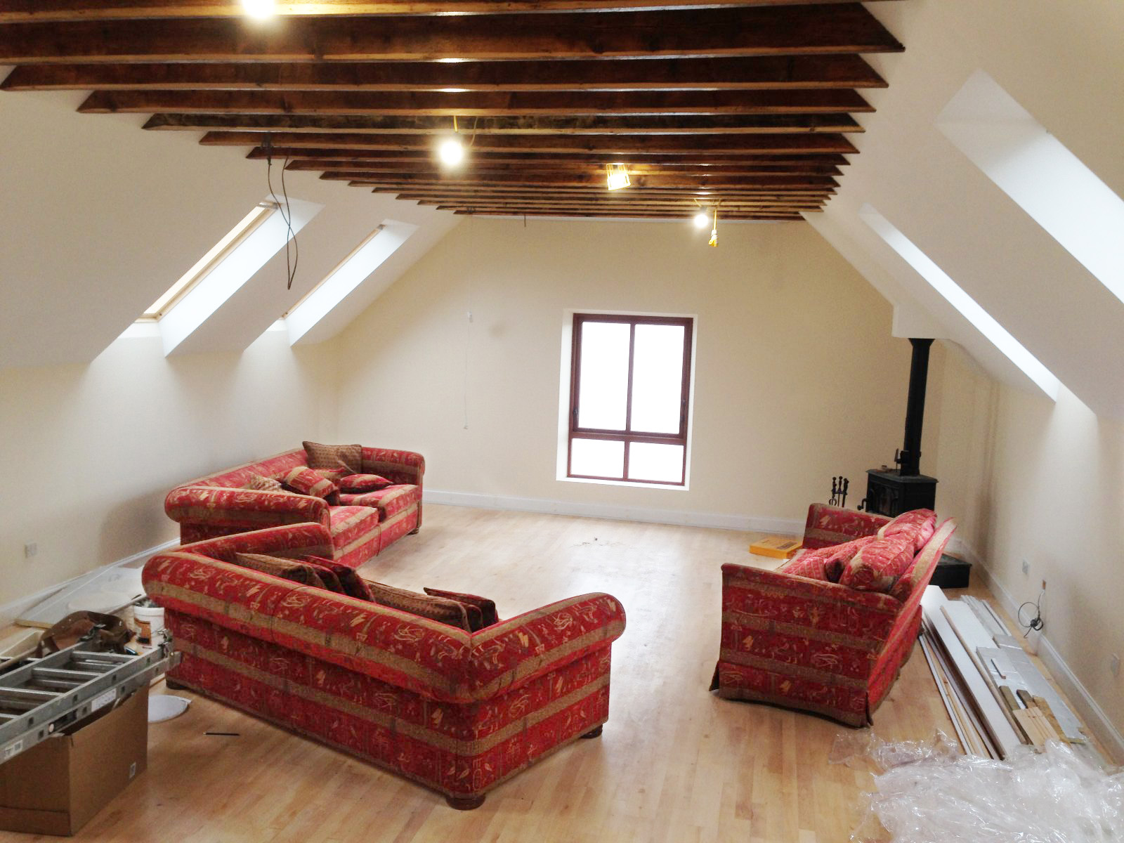‘Little’ seats arrive and the start of the kitchen. The gallery downstairs is coming along nicely too!