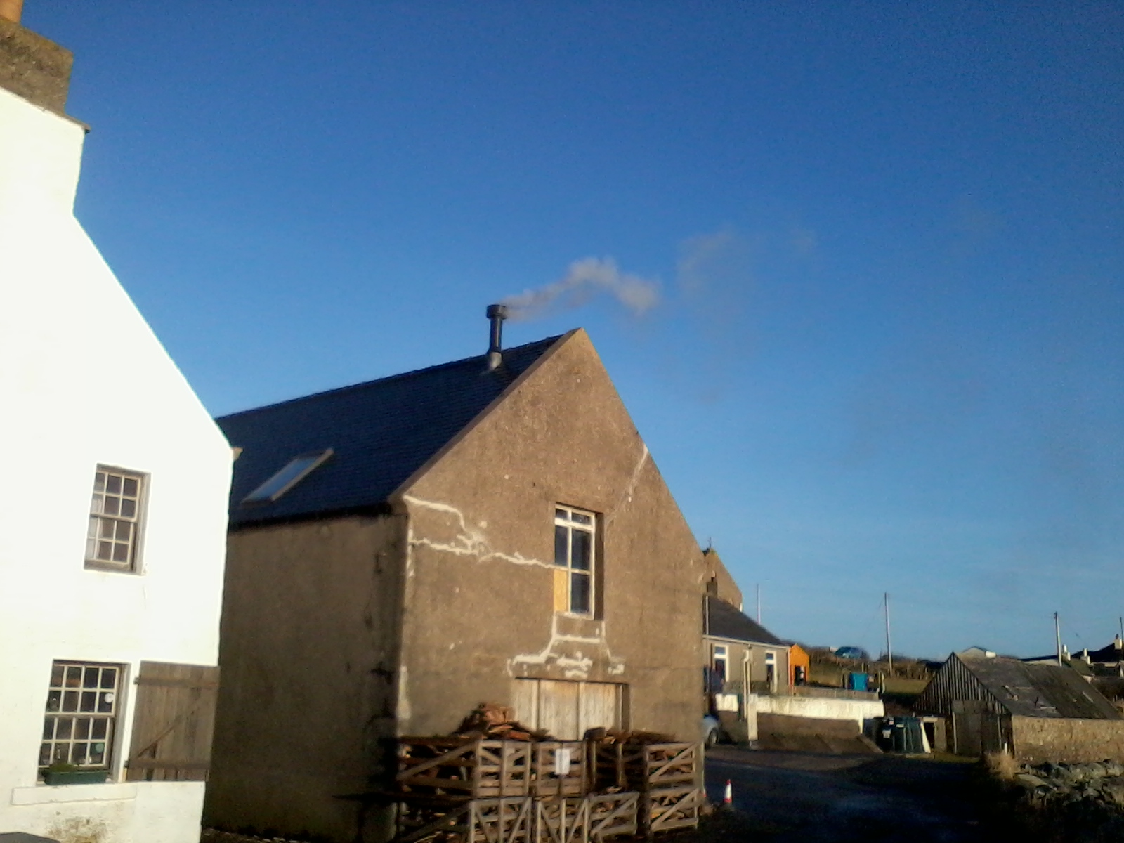 The fire lit today for the first time. Unfortunately, we had to have the windows open to vent the place so ironically was colder with the stove on!